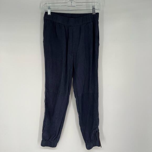 Mododoc Jogger Pant Women's Size XS Navy Licorice Mid Rise Zip Ankle - Picture 1 of 9